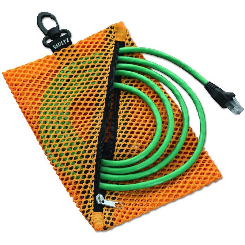 Vaultz Mesh Storage Bags, 4ct - Black/Red/Orange/Yellow