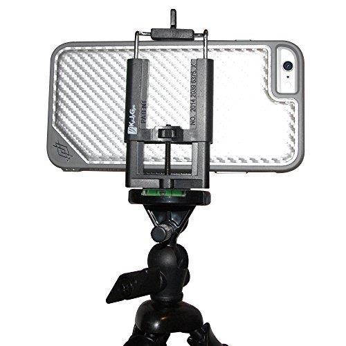 Cell Phone Tripod Mount for iPhone, Samsung, LG, HTC, Huawei. Sturdy Universal Smartphone Holder Attaches Instantly to Tripod, Monopod Selfie Stick. Free Bonus: Micro Fibre Cleaning Cloth.
