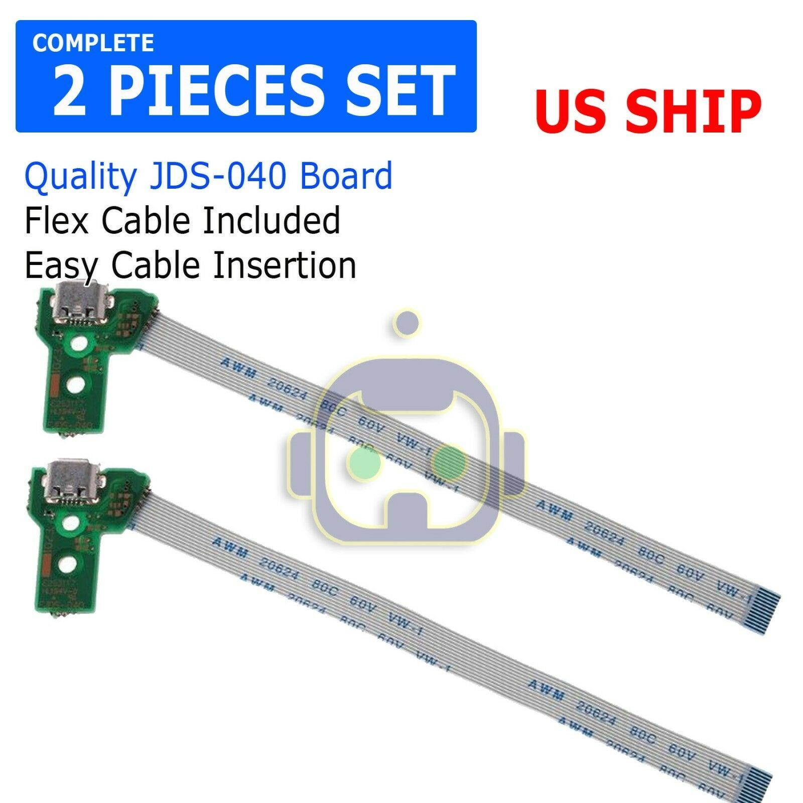 2X USB Charging Port Board JDS-040 for  PS4 Controller + 12 pin CABLE A223