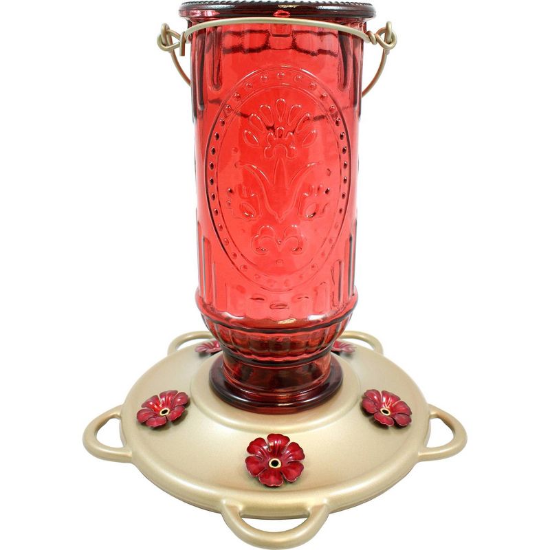 Droll Yankees More Birds Vintage Hummingbird Feeder - Red/Gold