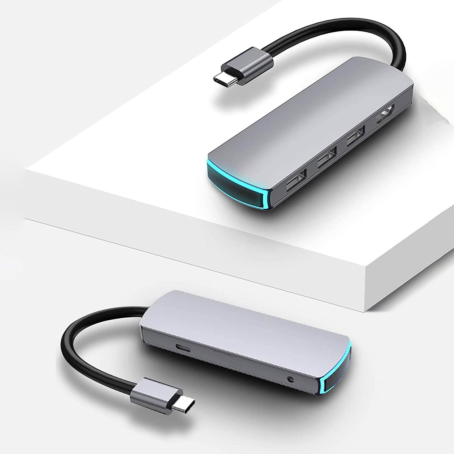 USB-C Multimedia 4K HDMI USB Charging Adapter for MacBook with Pass Thru Charging, Space Gray (K181-1041-SG4I)