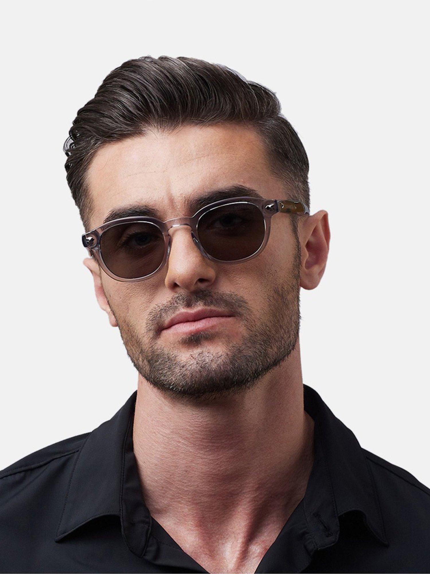 Shisen Fox Kitsune Somke Round Unisex UV Protection Sunglasses -46 mm