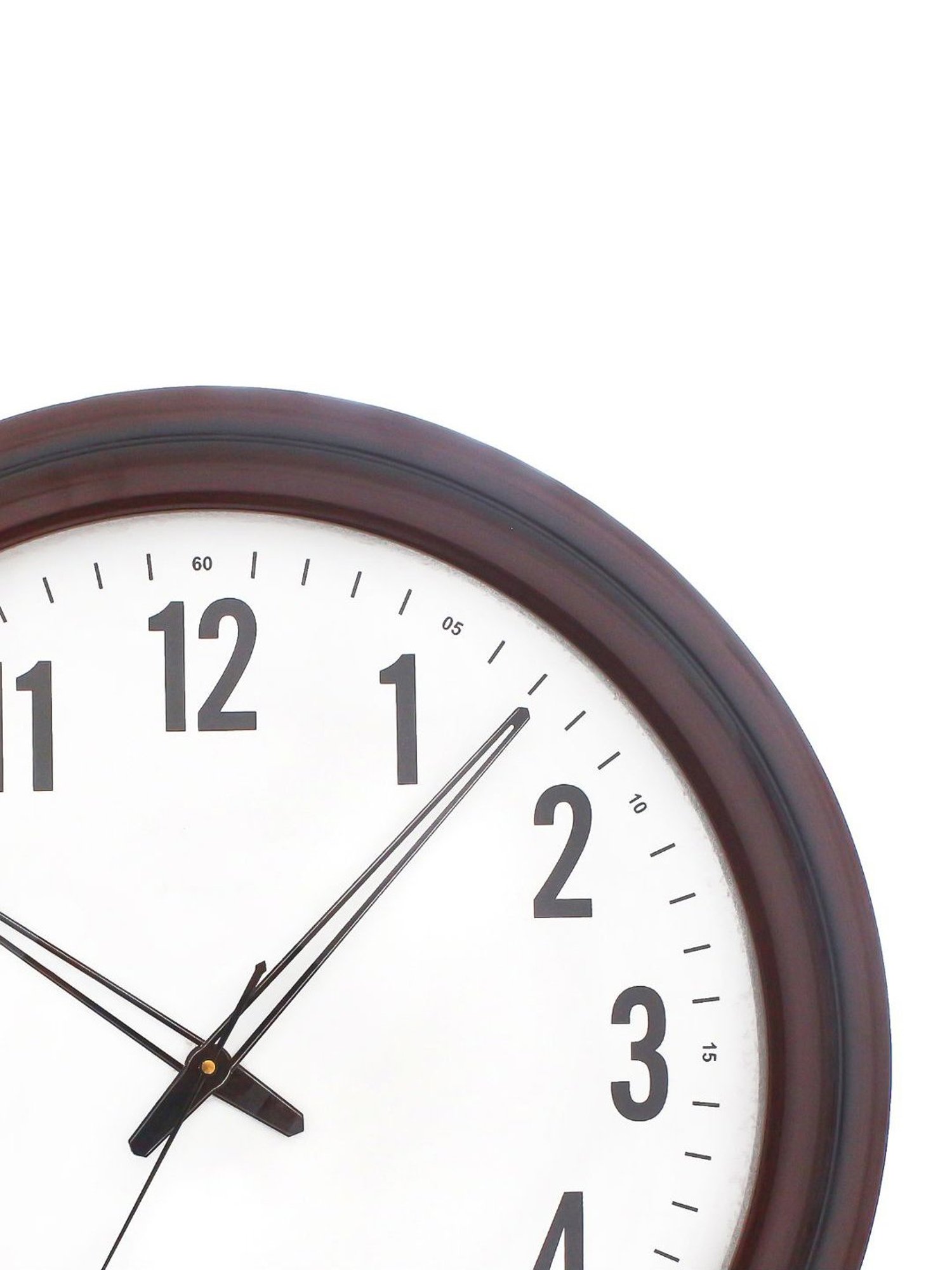 CHRONIKLE Classic Round Rosewood Brown Wood Wall Clock