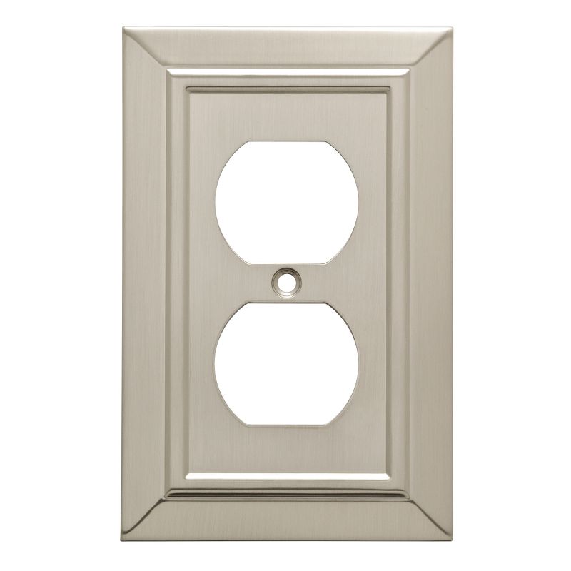 Franklin Brass Classic Architecture Single Duplex Wall Plate Nickel