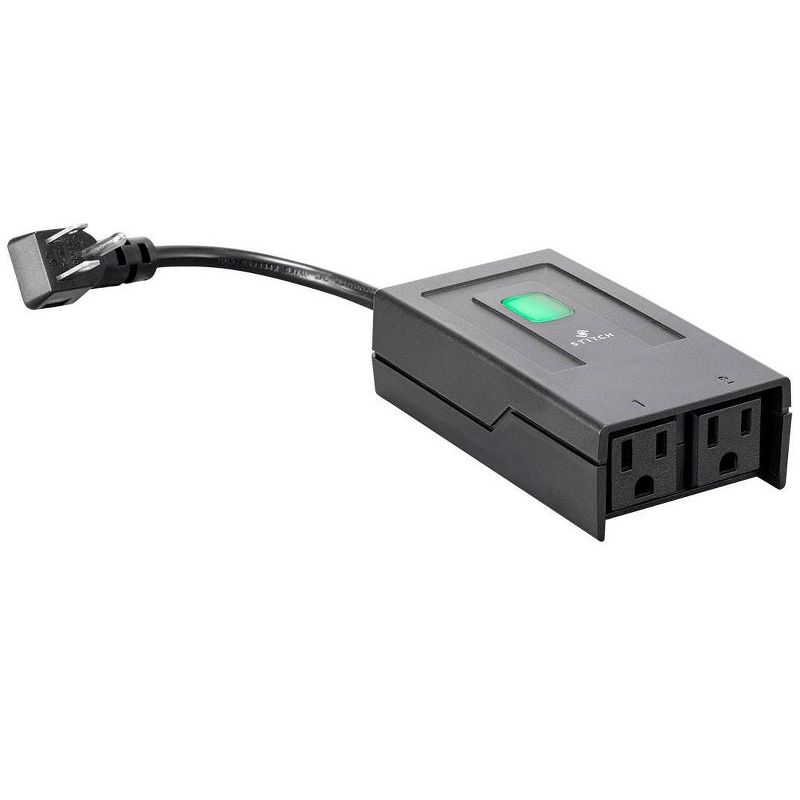 Monoprice Wireless Smart Outdoor Dual Socket - Black, Waterproof, Remote App control, Works With Amazon Alexa And Google Home, No Hub Required