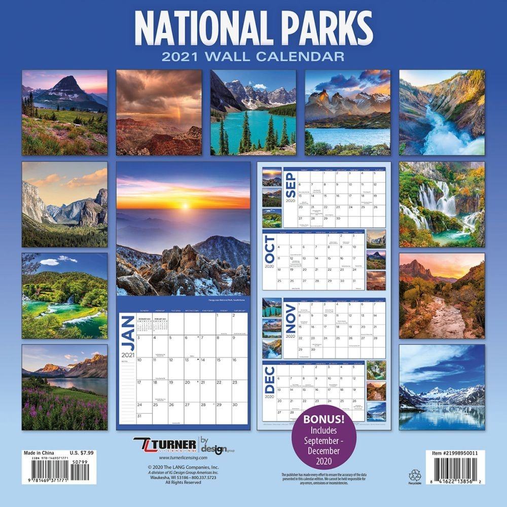 Turner Licensing,  National Parks Photo Mini Wall Calendar 2021