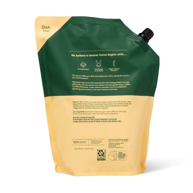 Dish Soap Refill Mandarin & Ginger - 36 fl oz - Everspring™