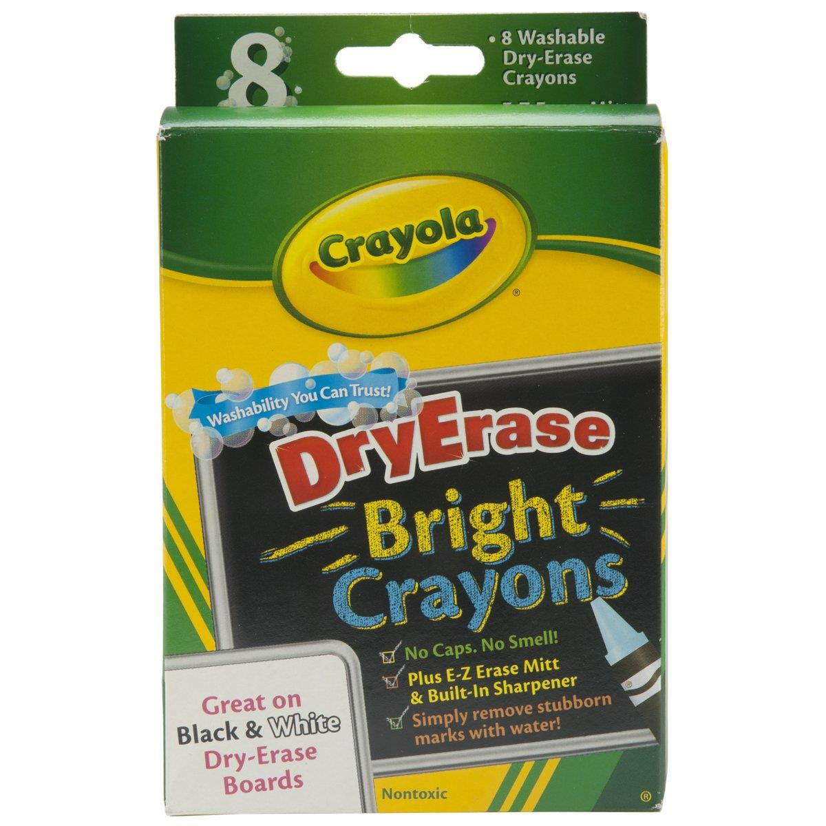 Crayola Washable Dry-Erase Crayons-Bright 8/Pkg