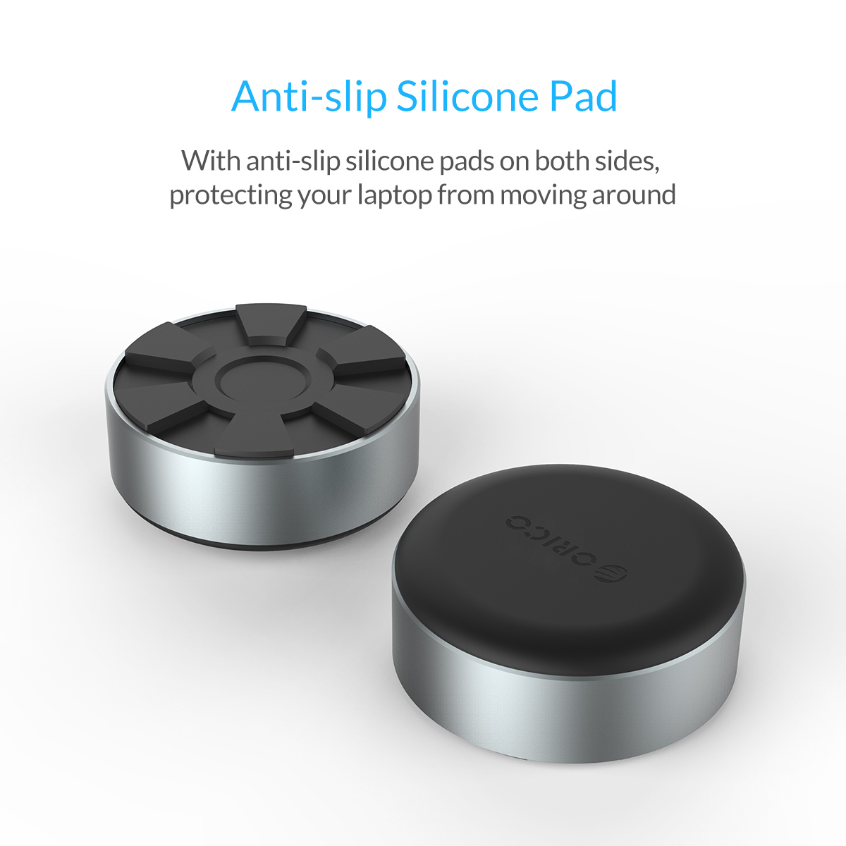 ORICO Compact Aluminum Laptop Stand Good Heat Dissipation Footpad Universal Tablet Stand for Home,Office,PC,Laptop MacBook, Lenovo, Asus, Dell