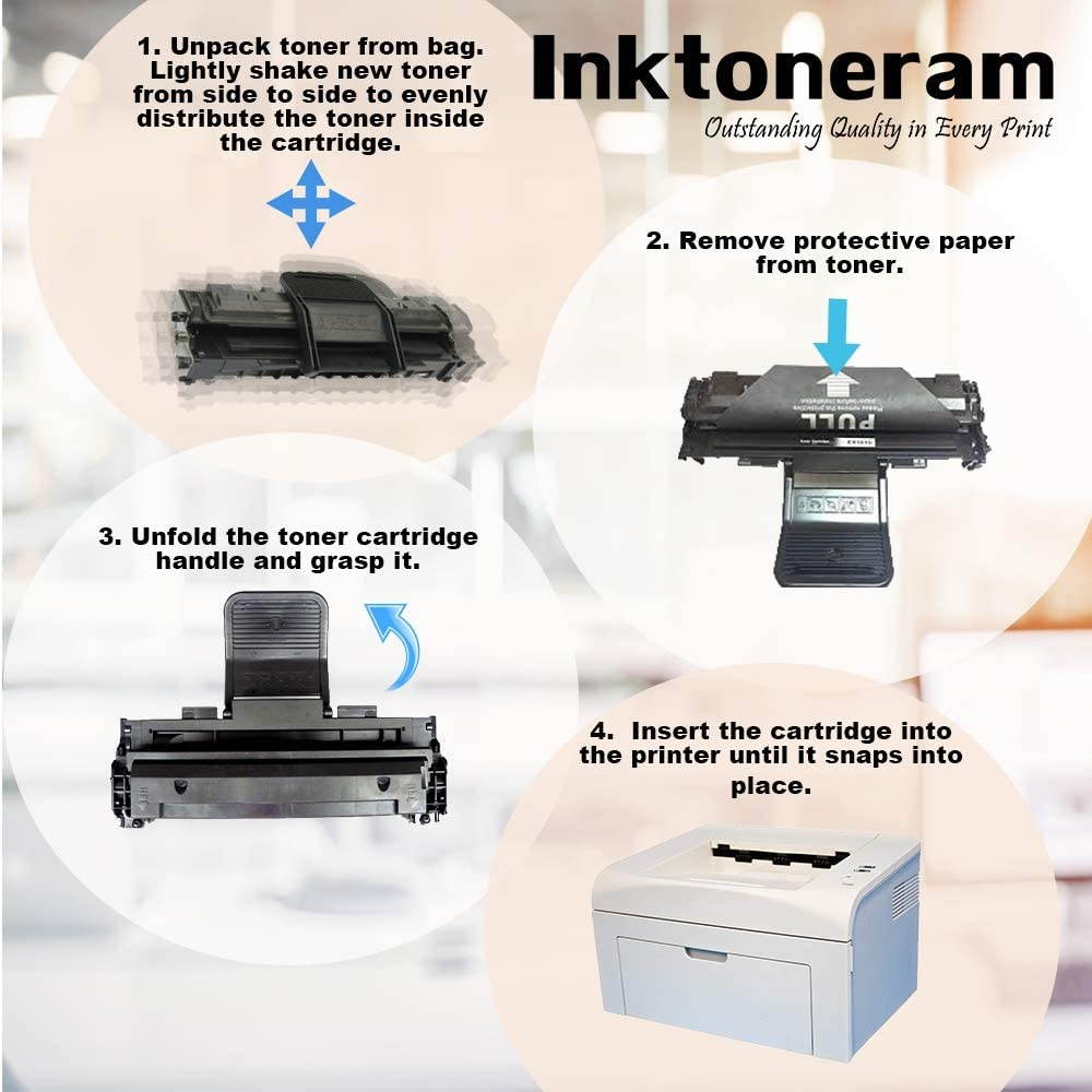 Inktoneram Compatible Toner Cartridge Replacement for Dell 1110 1100 310-6640 310-7660 (Black)