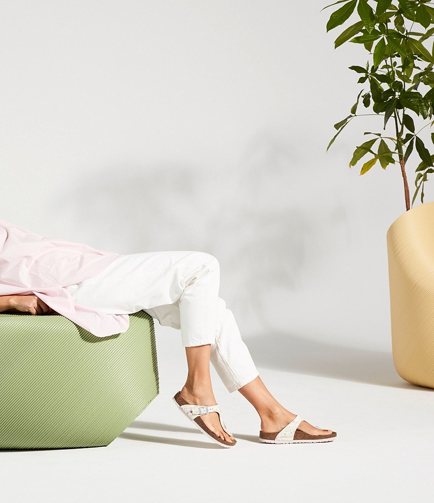 Birkenstock Women's Gizeh Vegan Floral Thong Sandals