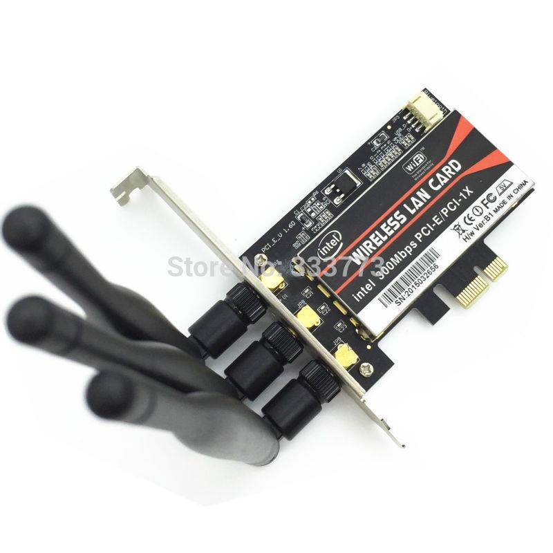 300M PCI-E 1X 16X PC Computer 2.4/5GHz DUAL BAND WIRELESS Desktop WIFI WLAN CARD