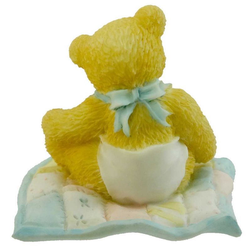 Cherished Teddies A Gift To Behold Baby Boy Quilt Teddy Bear  -  Decorative Figurines