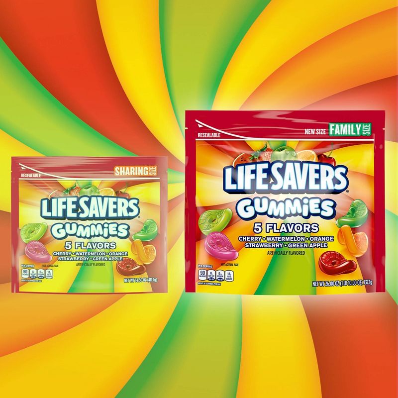 Lifesaver Gummies 5 Flavor Variety Family SUP - 26oz