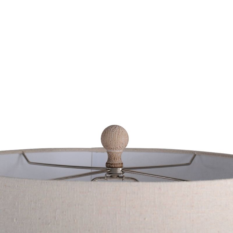 Distressed Resin Floor Lamp Washed Wood - Decor Therapy