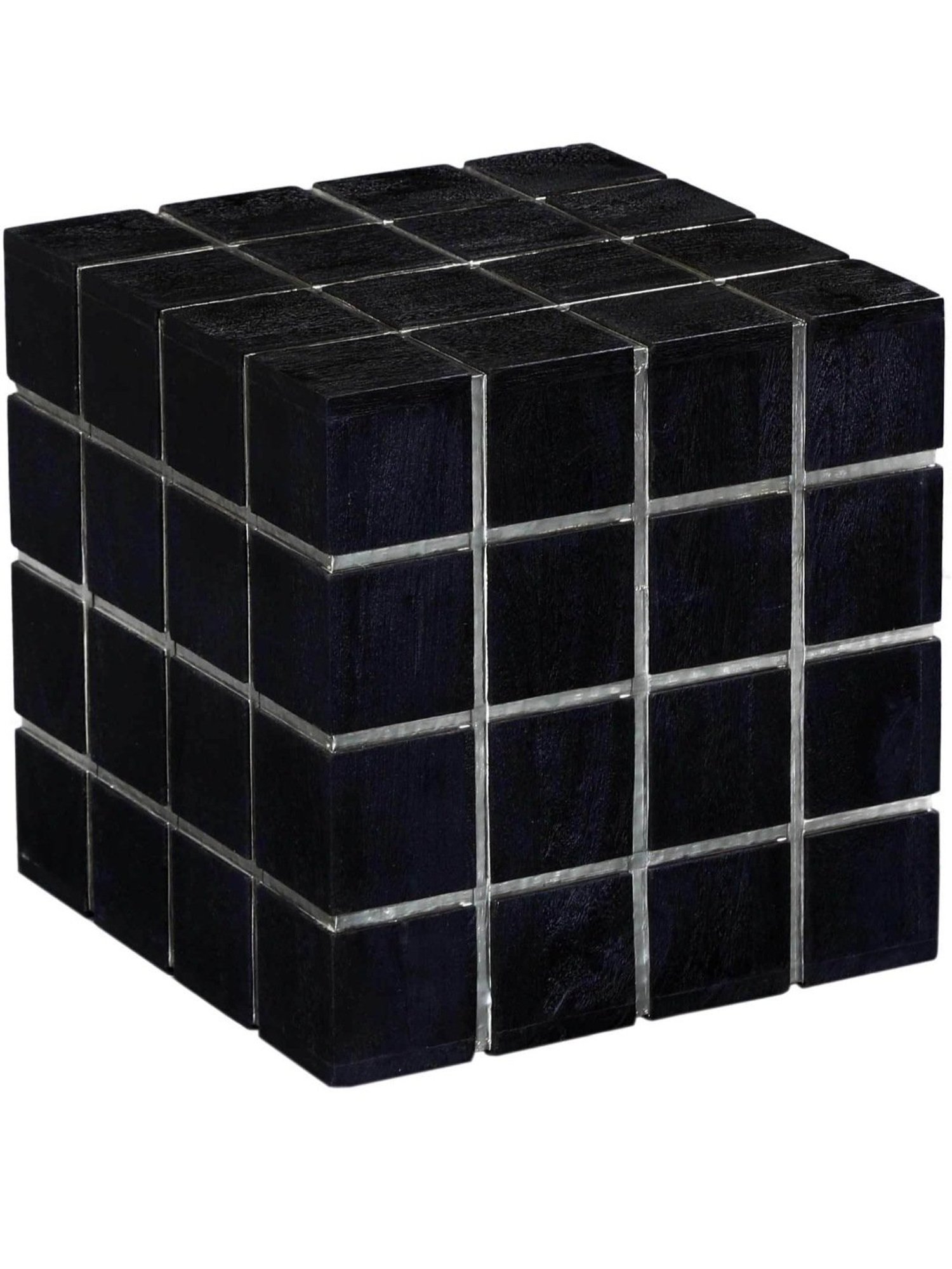 Artisans Rose Black Mango Wood Cube Table