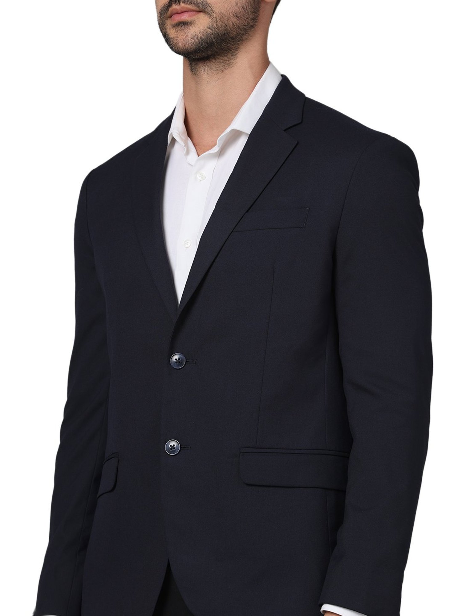 celio* Navy Slim Fit Blazer
