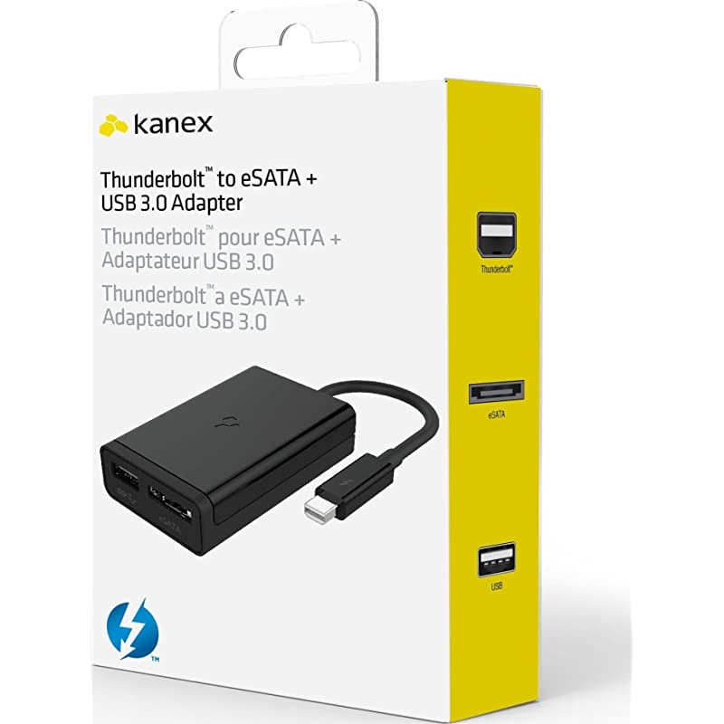 Thunderbolt to eSATA plus USB 30 Adapter
