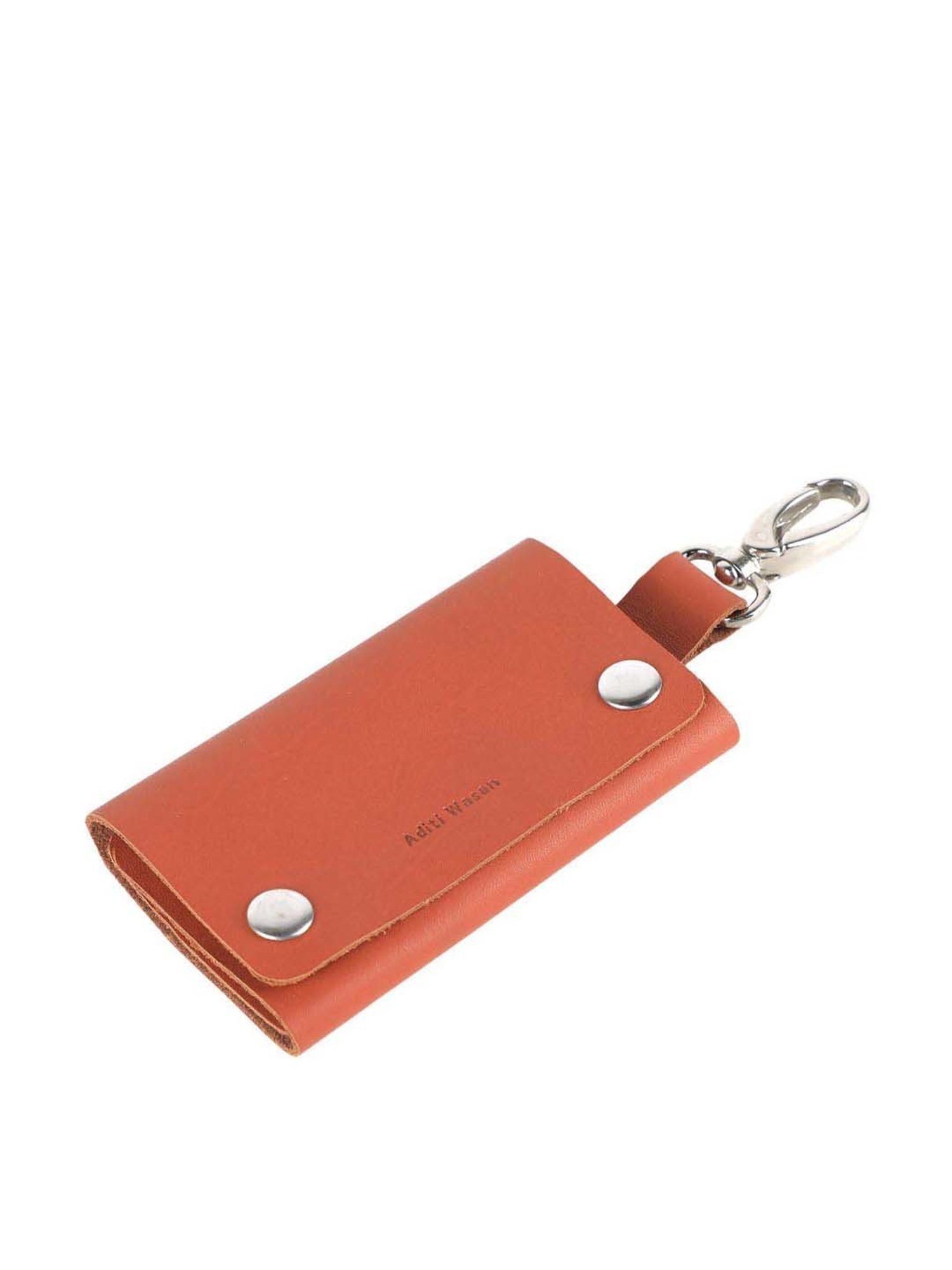 SASSORA Red Leather Keychain Key Ring Holders Anniversary Gift, Birthday Gift - Pack of 2