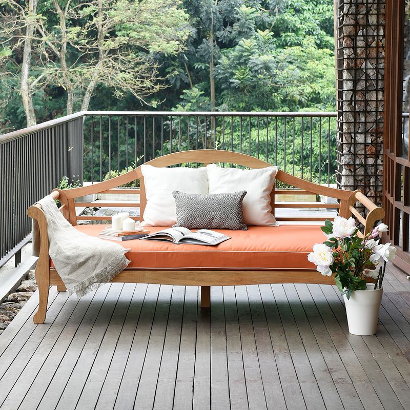 Lutyens Teak Daybed - Orange - Cambridge Casual