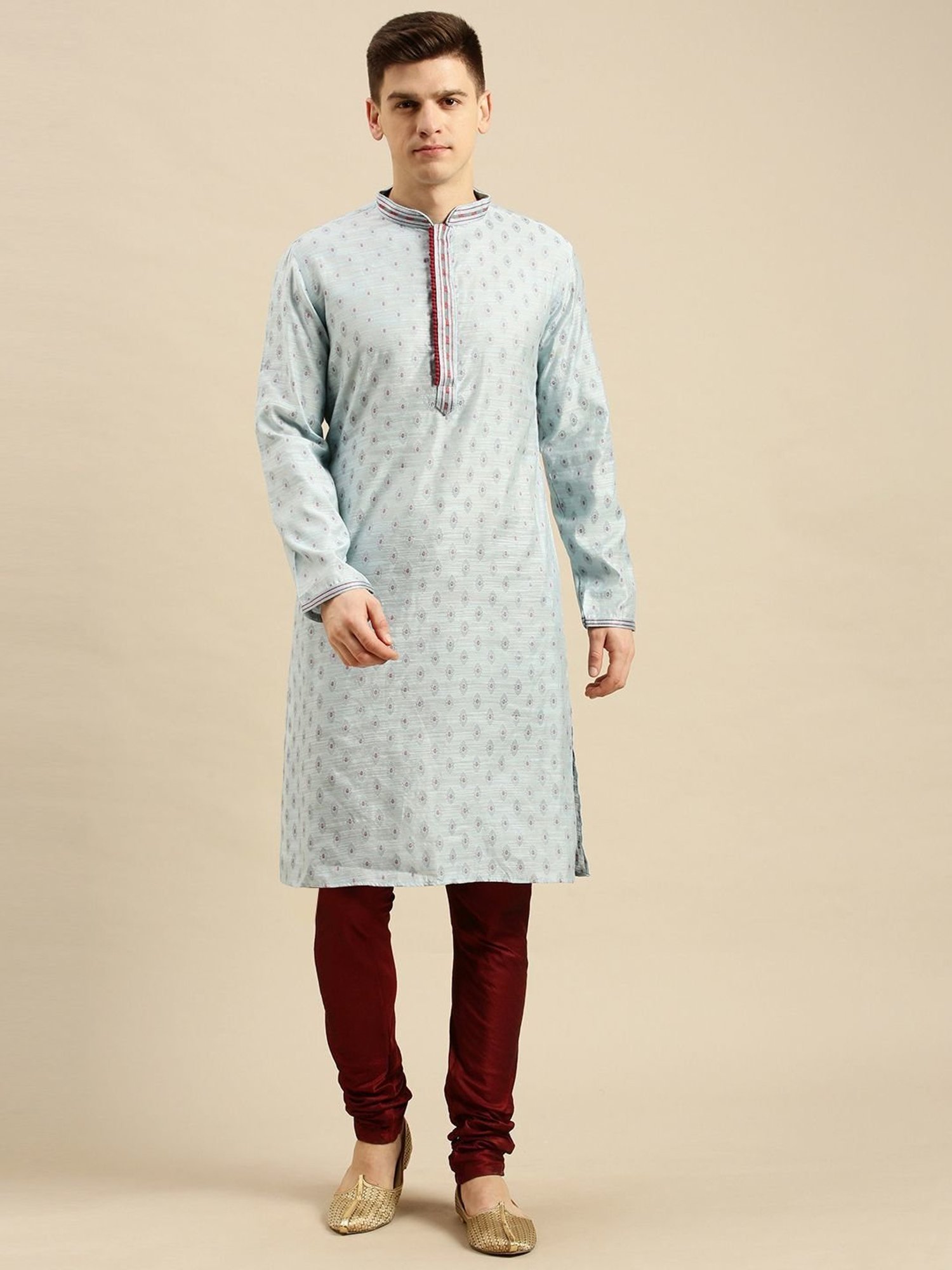 Sanwara Blue Regular Fit Printed Kurta Sets