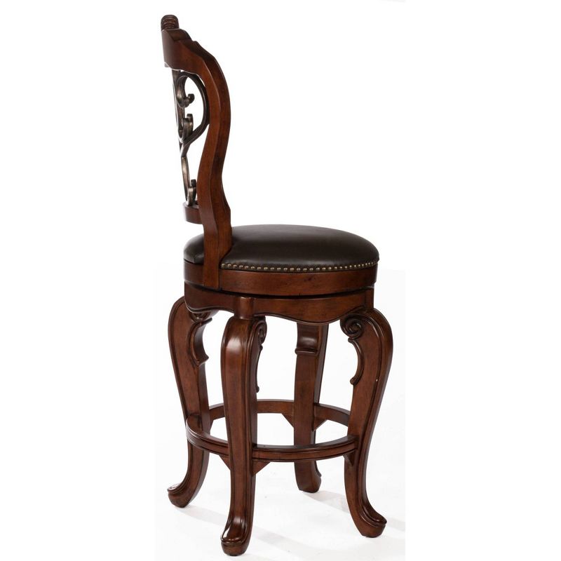 30" Burrell Wood Swivel Barstool Brown/Cherry - Hillsdale Furniture