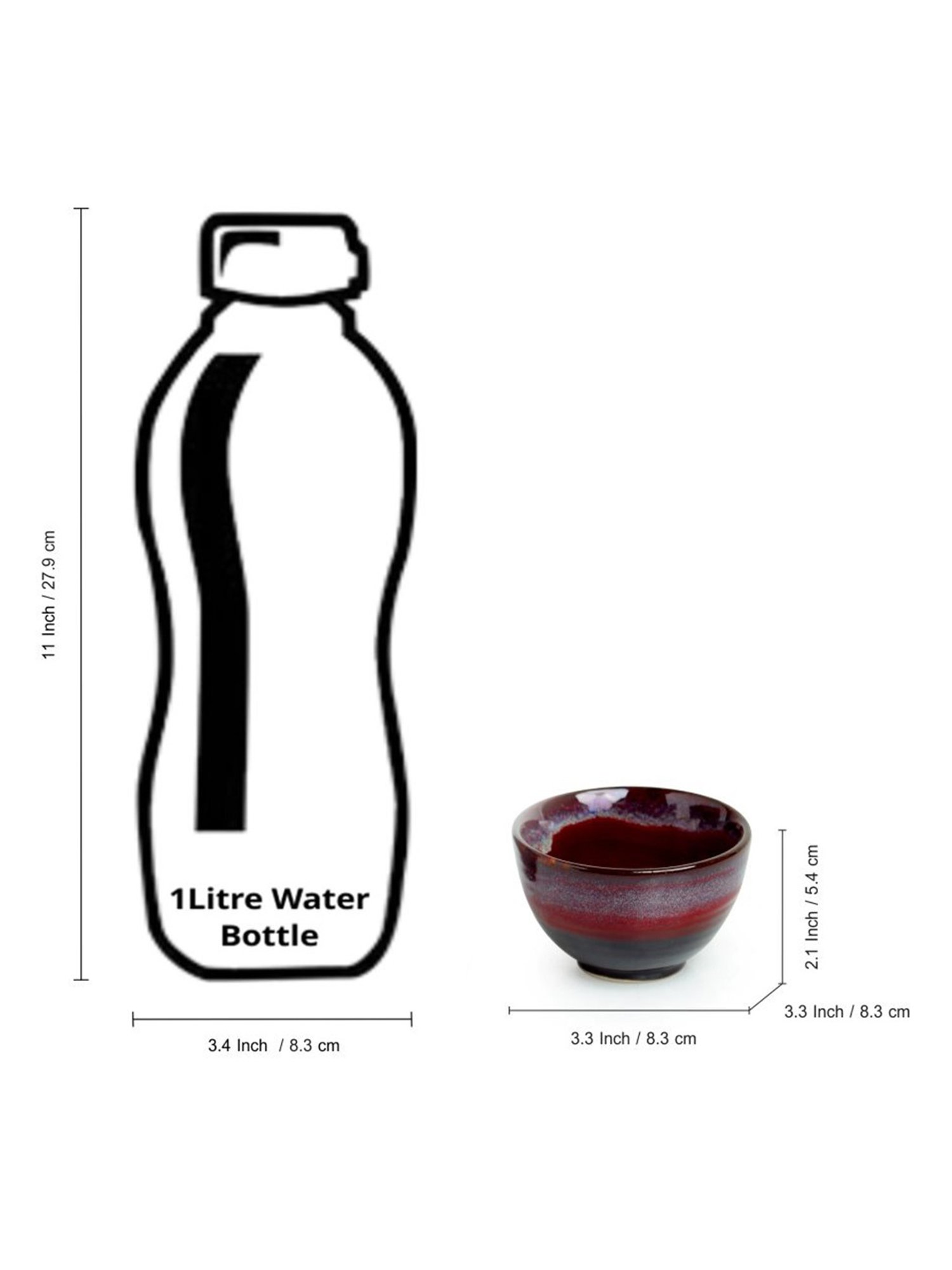 ExclusiveLane 'Crimson Shields' Hand Glazed Studio Pottery Ceramic Dining Bowls Set (3.3", Set Of 4)