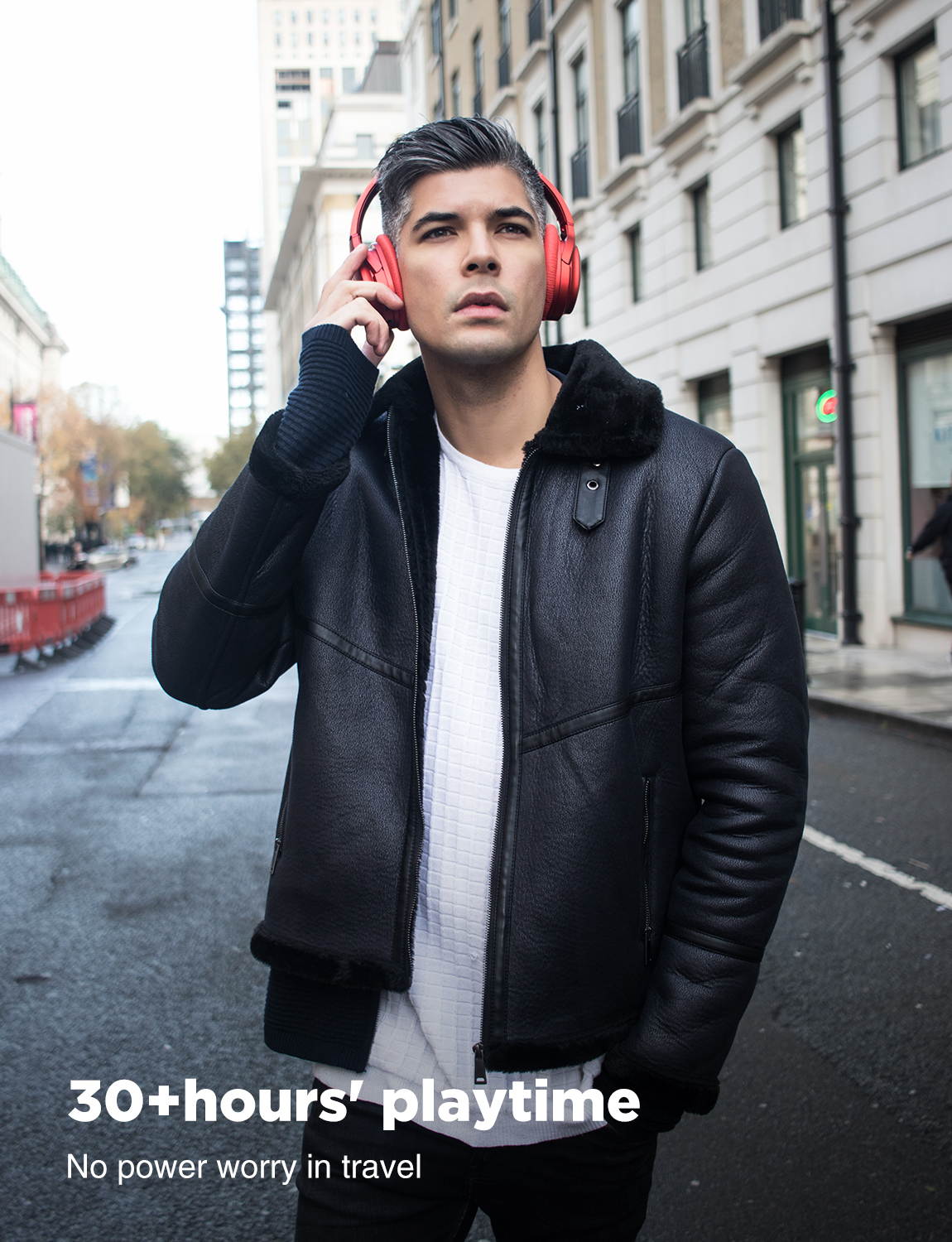 COWIN SE7 Active Noise Cancelling Headphones Bluetooth Headphones Wireless Headphones Over Ear with Mic/Aptx, Comfortable Protein Earpads 30H Playtime, Foldable Headphones for Travel/Work - Black