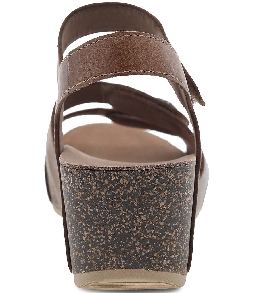 Dansko Savannah Banded Leather Wedge Sandals