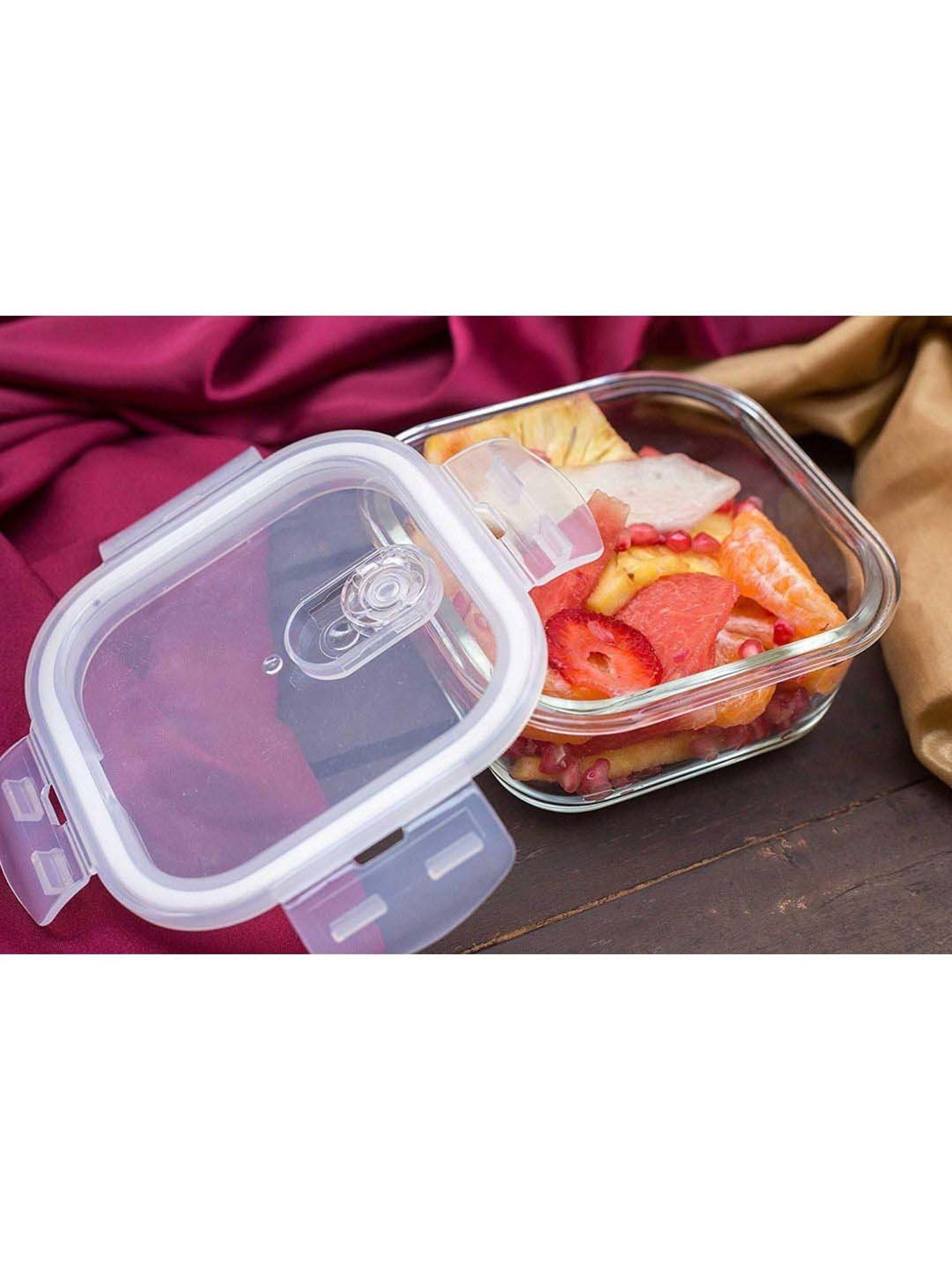 Aristo Silver Stainless Steel Storage Containers with Base Stand - Set of 7
