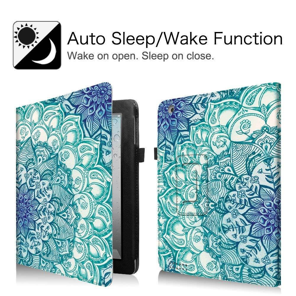 Fintie iPad 2/3/4 Case - Slim Fit Folio Stand Case Smart Protective Cover Auto Sleep/Wake Feature for Apple iPad 2, iPad 3 & iPad 4th Generation with Retina Display - Emerald Illusions