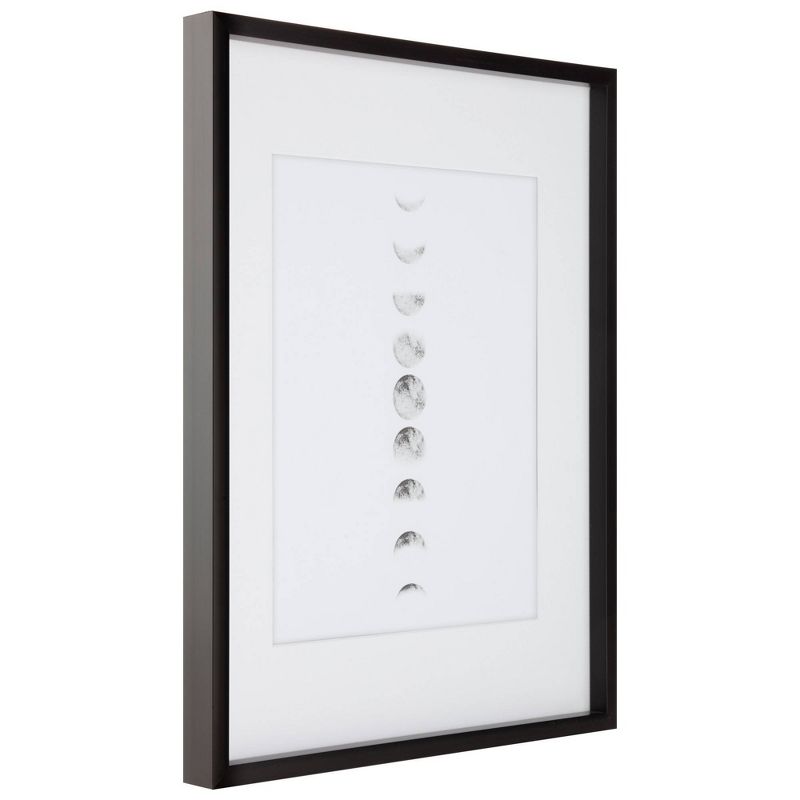 8pc Gallery Wall Frame Set with Decorative Art Prints and Hanging Template Black - Gallery Solutions