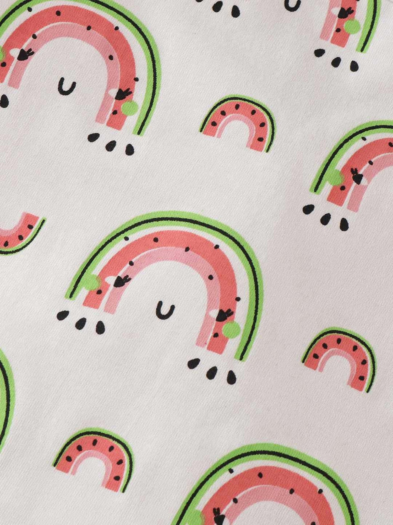 Berrytree Organic Girls Blue Cotton Clouds Print Night Suits