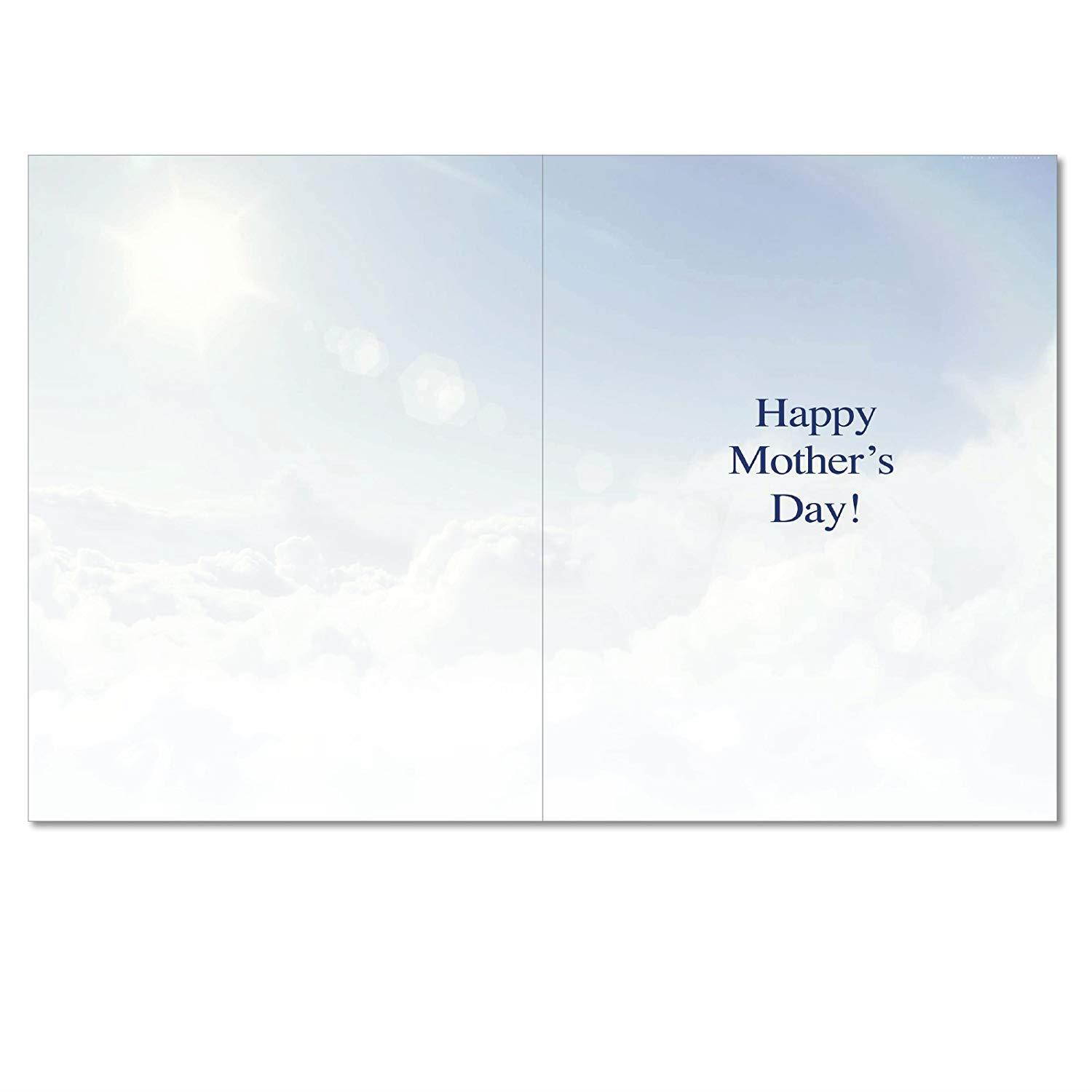 Jumbo Mother's Day Card: Mother's Day Bunch Featuring Flower Filled Fonts That Say Thank You Against a Sky Background,With Envelope (Extra Large Version: 8.5'' x 11'') J2359KMDG