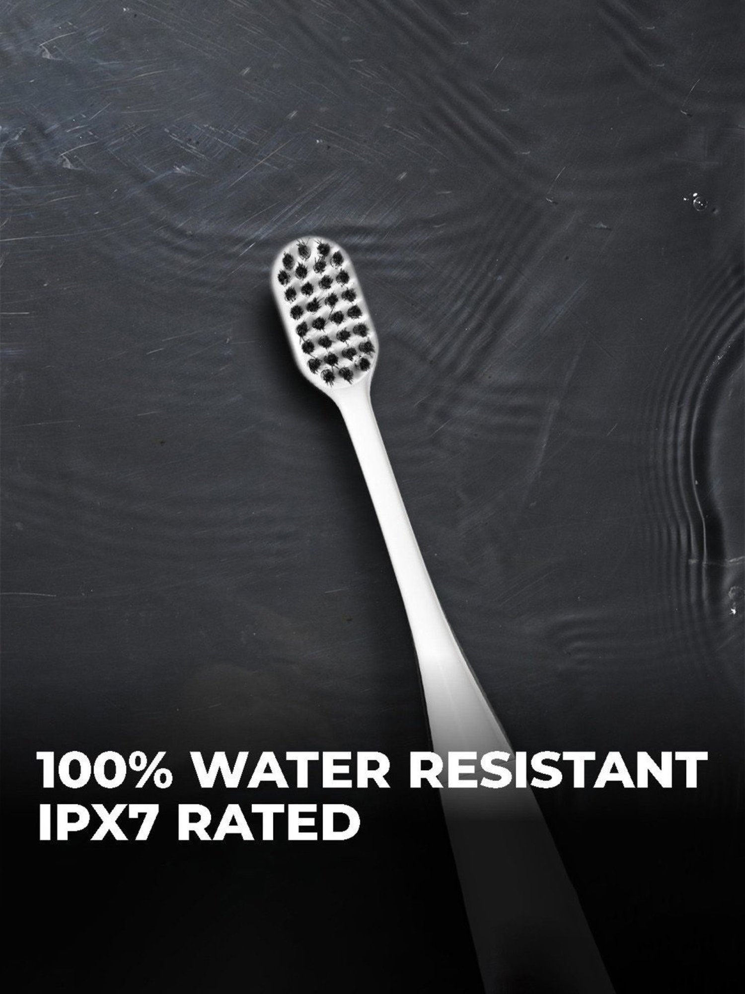 Winston Sonic Electric Toothbrush with Charcoal Bristles AAA Battery Operated (White)