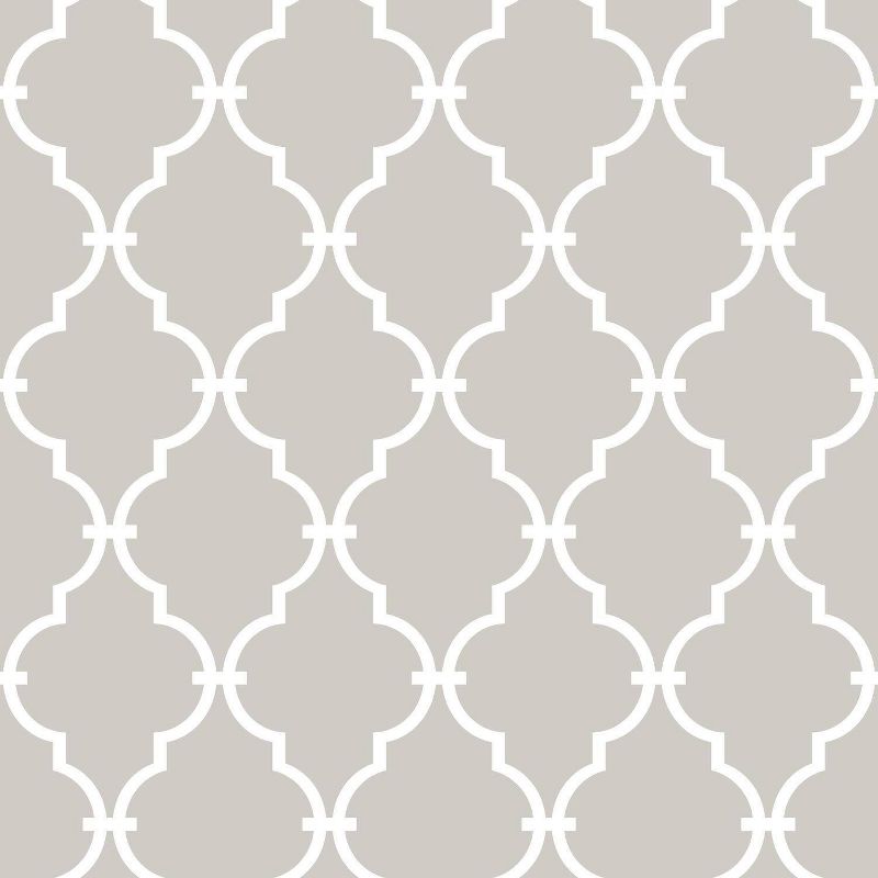 RoomMates 28.2" Modern Trellis P&S Wallpaper Beige