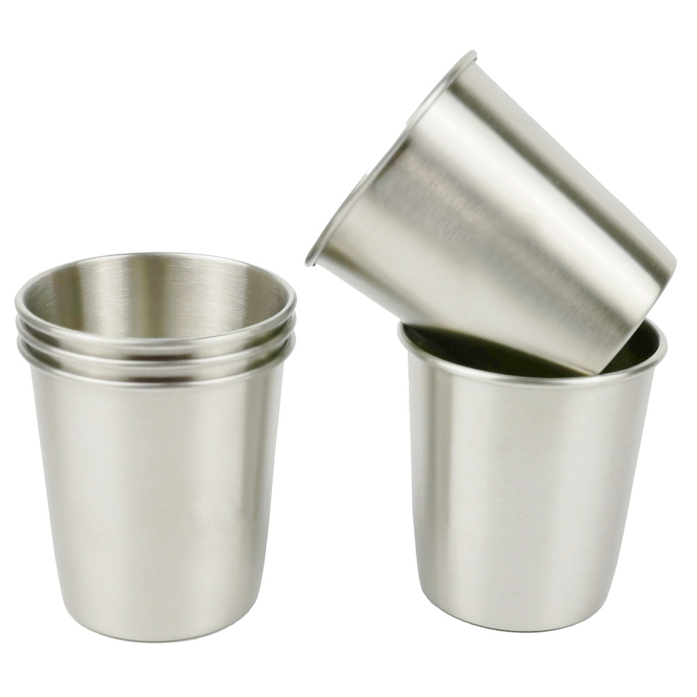 1 Set Reusable  Smooth Stainless Steel  Pint Cups for Friends  Family  Co-worker