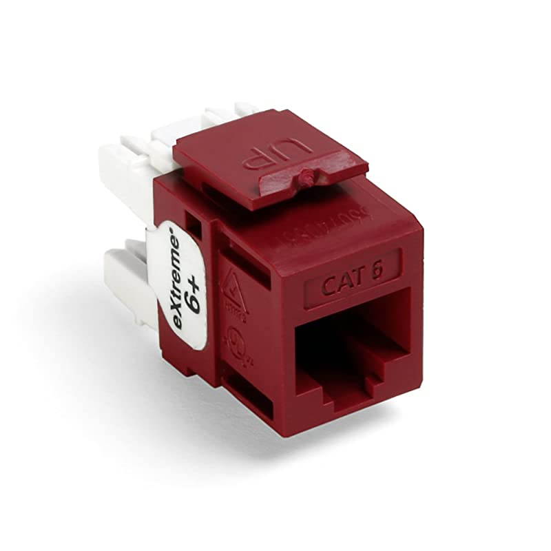 61110RR6 eXtreme 6+ QuickPort Connector CAT 6 Red