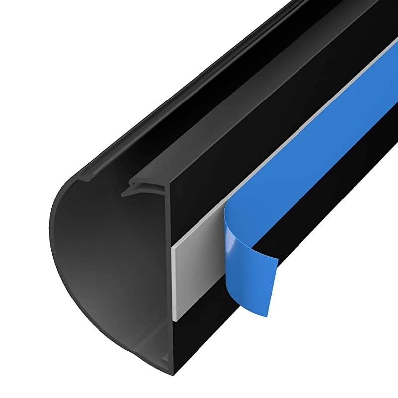 TV Cable Raceway OnWall Cord Cover Black | 39 Inch Large Channel to Hide and Conceal Cords Cables or Wires | Cable Management | 2 W x 1 H