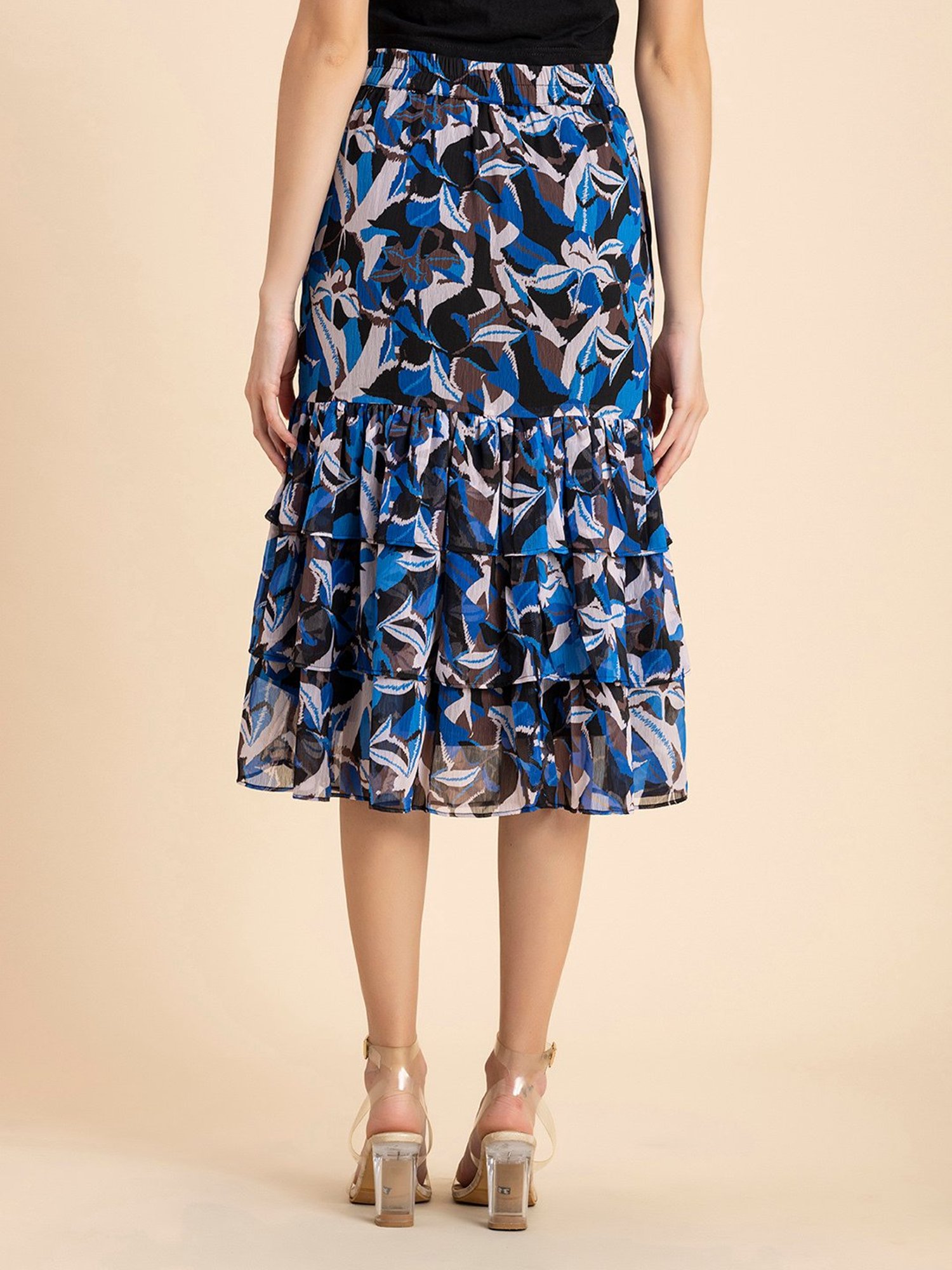 Moomaya Multicolor Printed Skirt