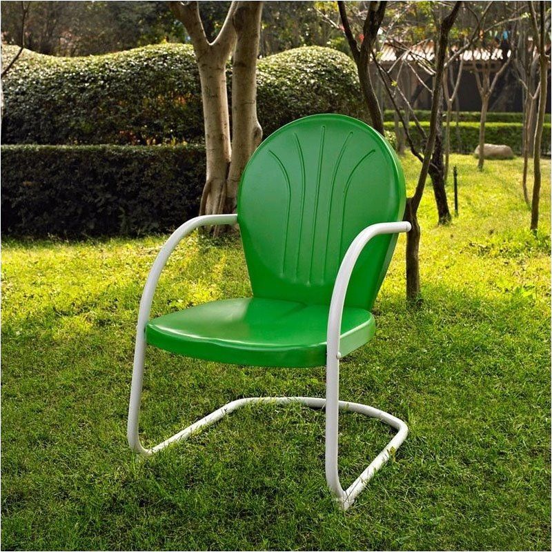 Steel Metal Chair in Grasshopper Green-Pemberly Row