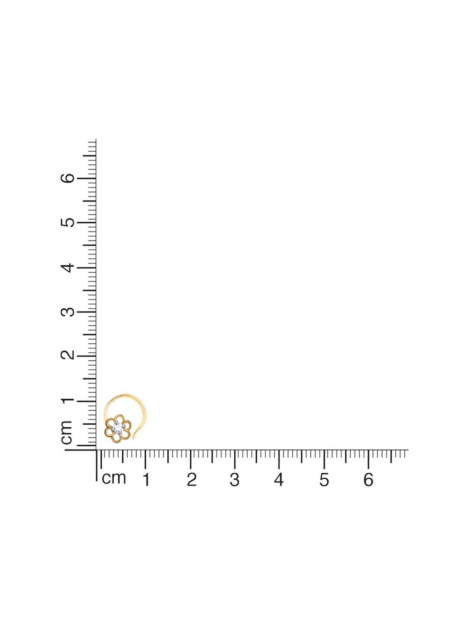 Waman Hari Pethe Jewellers 18k Gold & Diamond Nosepin for Women