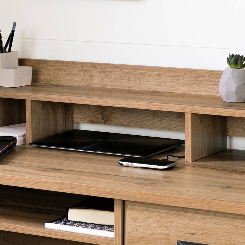 Versa Computer Desk with Hutch Nordik Oak - South Shore