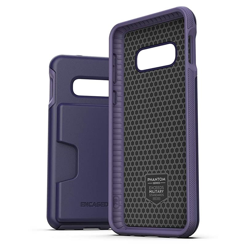Galaxy S10e Wallet Case Phantom Ultra Durable Cover with Card Holder Slot 4 Credit Card Capacity Purple