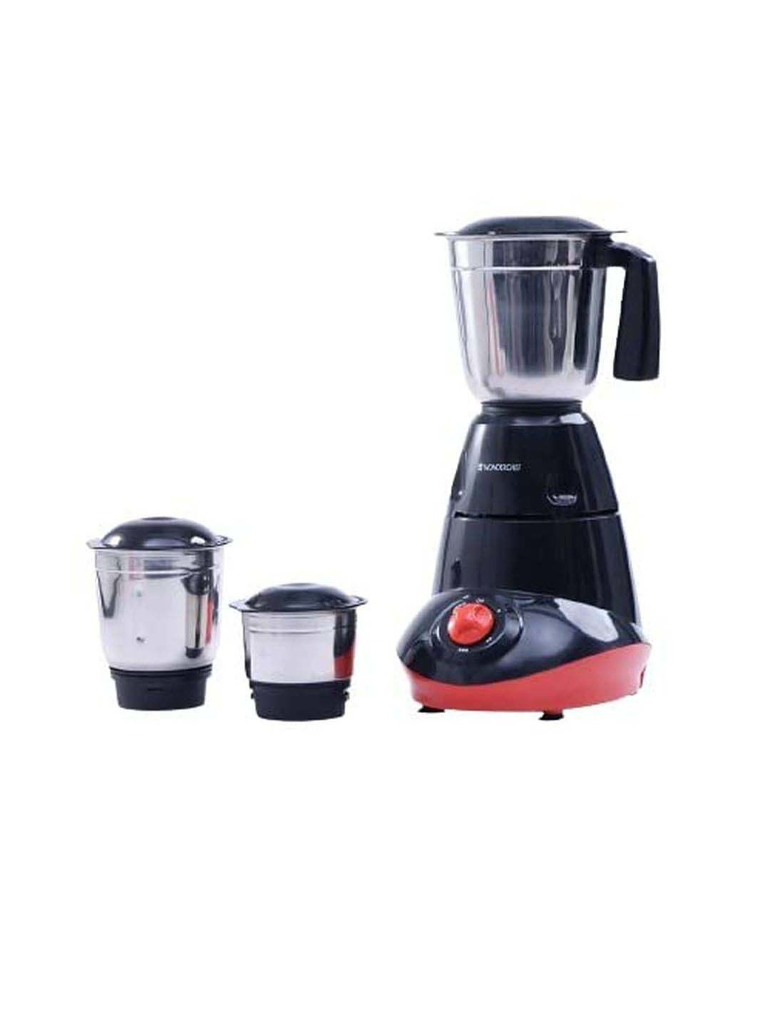 Wonderchef Capri 750W Mixer Grinder with 3 Stainless Steel Jars & 5 Years Warranty (Black & Red)