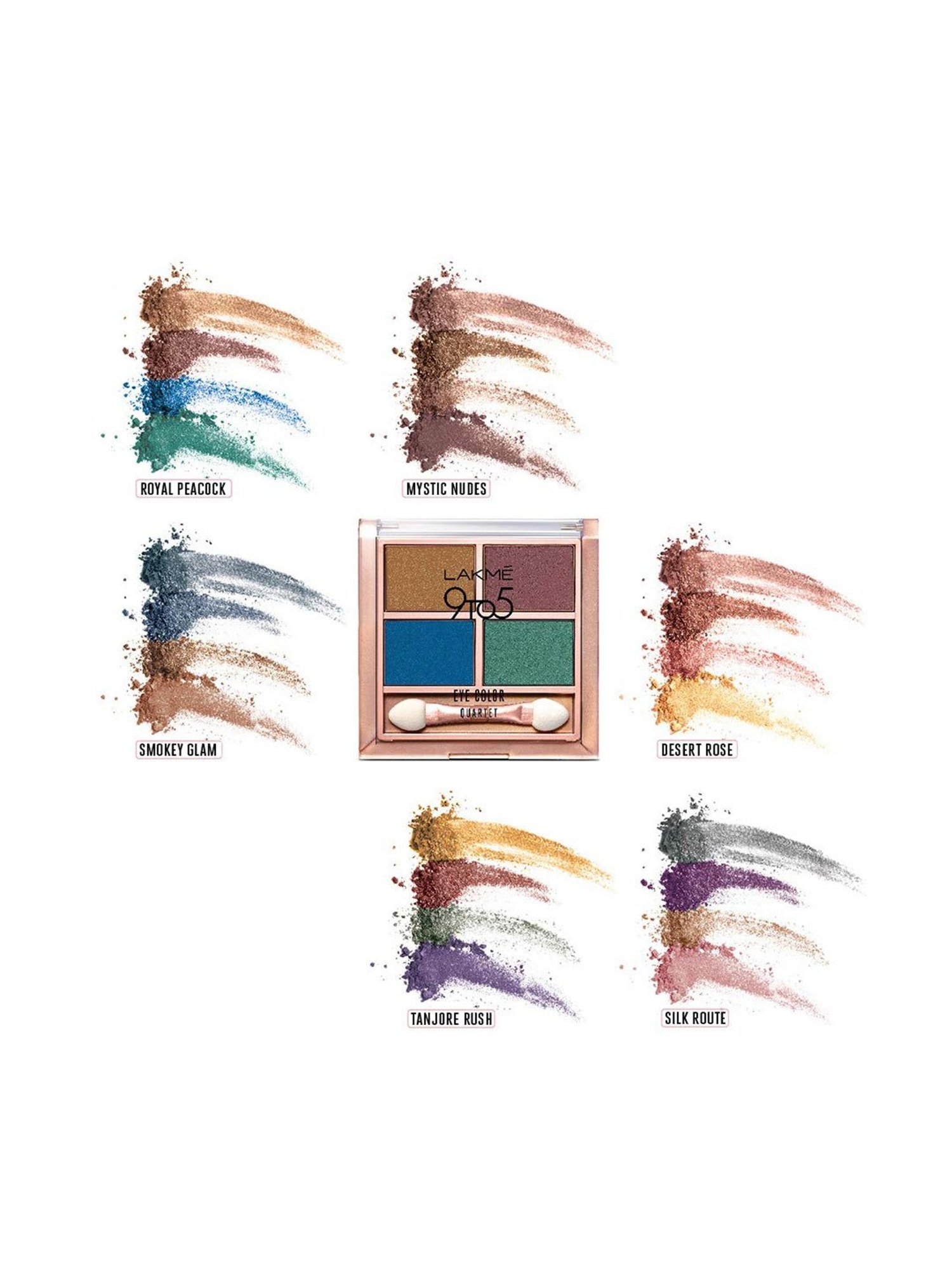 Lakme 9 to 5 Eye Color Quartet Eye Shadow Desert Rose - 7 gm