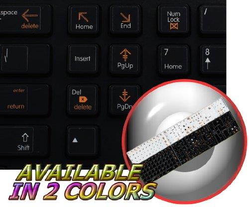 BOOT CAMP 12 NON-TRANSPARENT KEYBOARD LABELS BLACK BACKGROUND