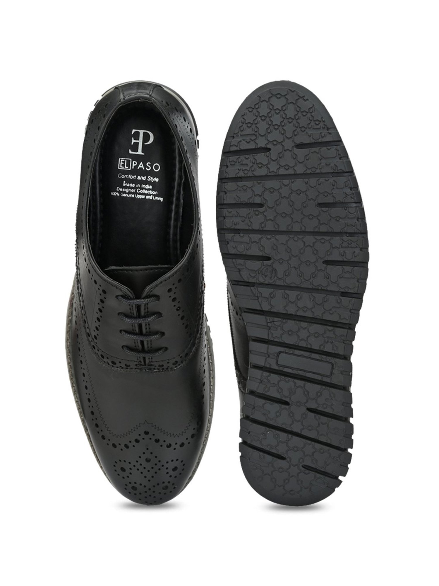 El Paso Black Casual Shoes