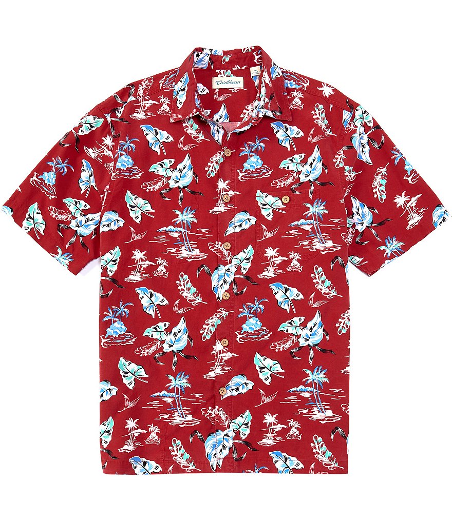 Caribbean Pocket Short-Sleeve Woven Shirt