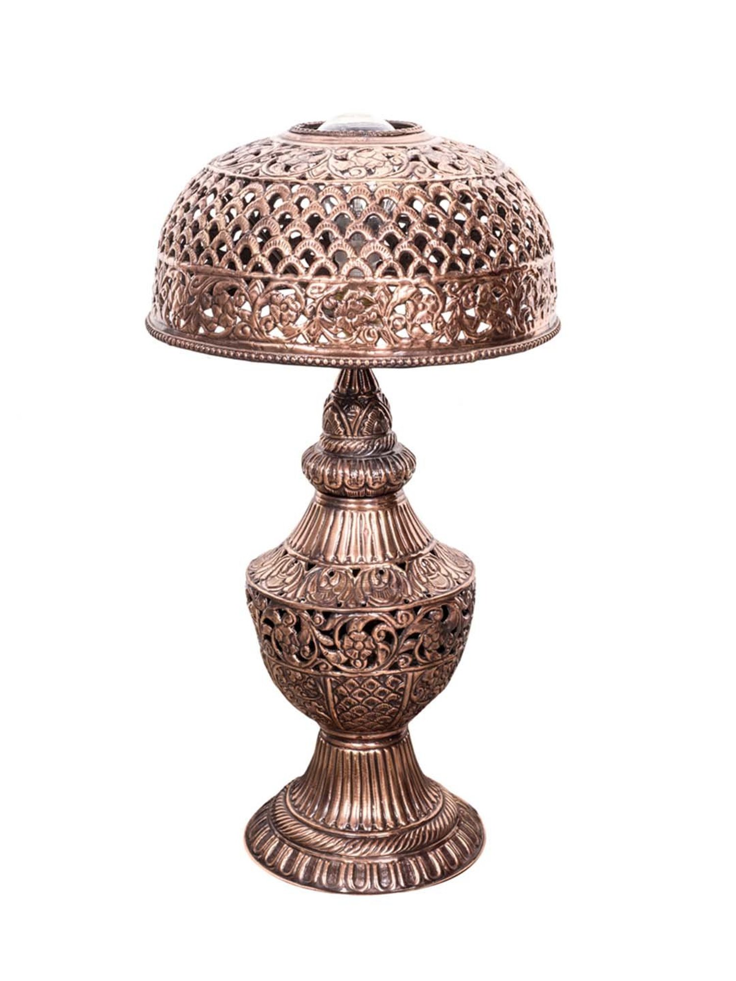 Fos Lighting Copper Jodhpur Hand Tooled Table Lamp - Set of 1